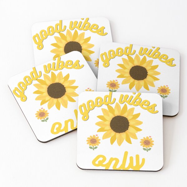 Item preview, Good Vibes Only Sunflower, Happy Yellow Flowers Positive Quote designed and sold by fun and  Magic.