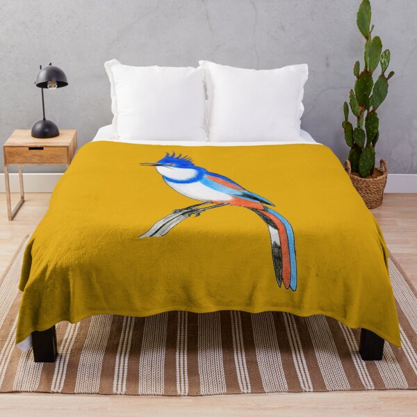 Item preview, Blue Crested Bird Illustration — Hand Drawn Colored Pencil Exotic Bird Art designed and sold by Ihor Ivanov.