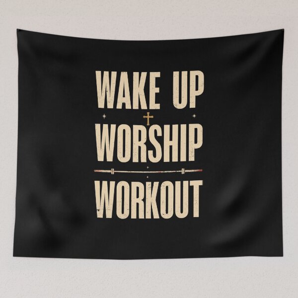Item preview, Wake Up Worship Workout – Christian Fitness & Bodybuilding designed and sold by DyzioSupply.