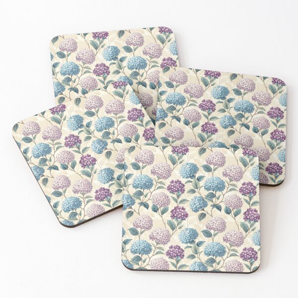 Item preview, Vintage Blue Purple Hydrangea Floral Pattern designed and sold by Storybook Botanica.