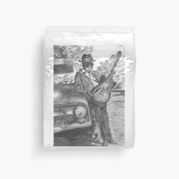 Item preview, John Lee Hooker Vintage Blues Guitar Portrait designed and sold by tassimtixhie.