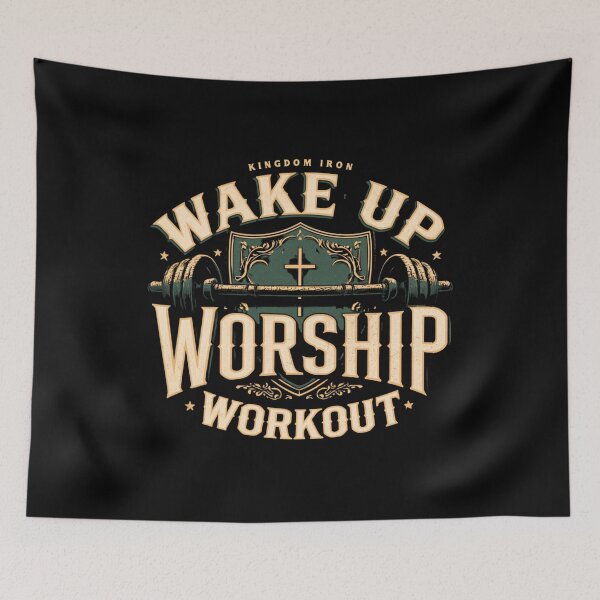 Item preview, Wake Up Worship Workout – Christian Fitness & Bodybuilding designed and sold by DyzioSupply.