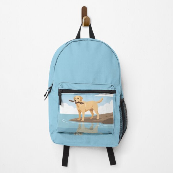 Item preview, Yellow Labrador Holding Stick By Calm Lake designed and sold by AIG - Andrei Ilie Graphics.