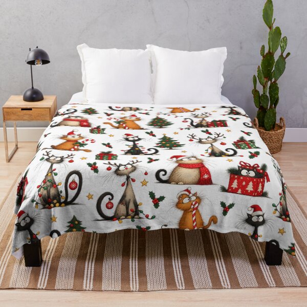 Item preview, Funny Christmas Cats Pattern designed and sold by PatternXOXO.