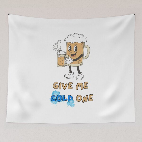 Item preview, Give Me a Cold One - Funny Beer Mug Design designed and sold by CraftyUniverse.