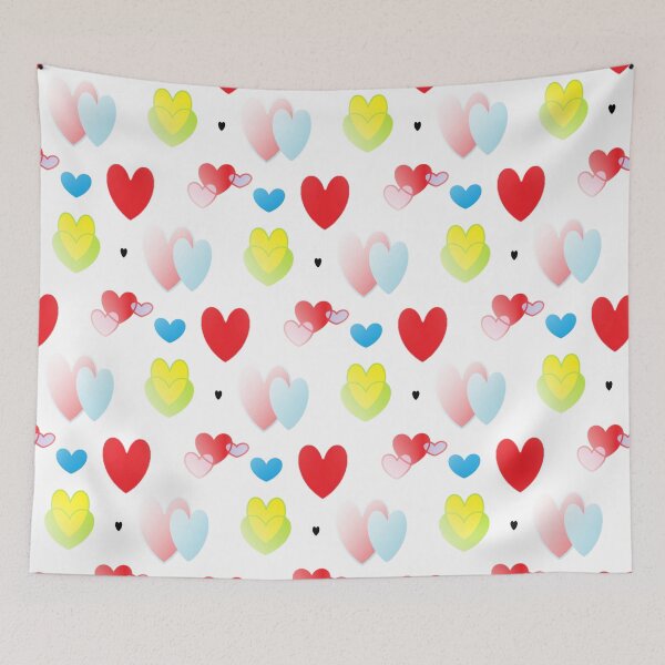Item preview, Rainbow Love Hearts Entwined designed and sold by Am Fear Liath Mòr Designs.