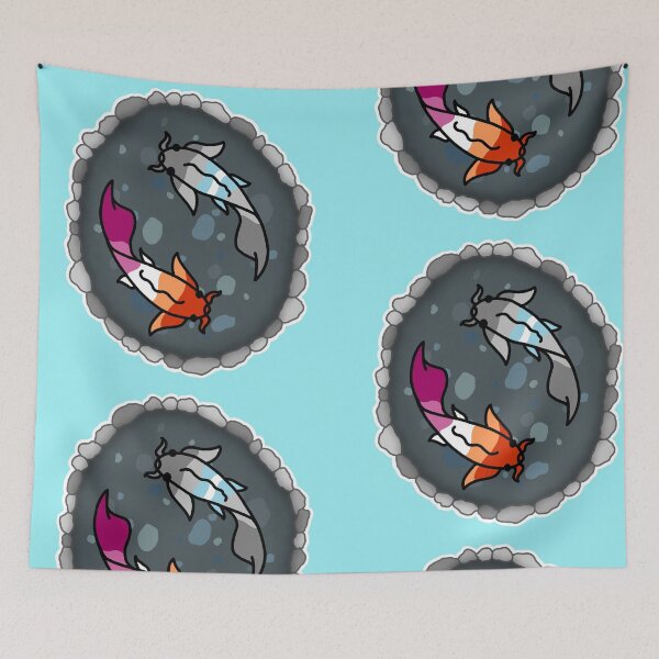 Item preview, Demi Boy and Lesbian Pride Koi Pond  designed and sold by CastleOfDragons.
