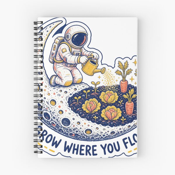 Item preview, Grow Where You Float Astronaut Moon Garden designed and sold by UncleFizziwigs.