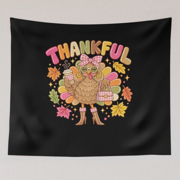 Item preview, Thankful Turkey Pink Gingham Coffee,Coquette Thankful Turkey  designed and sold by Djikou.
