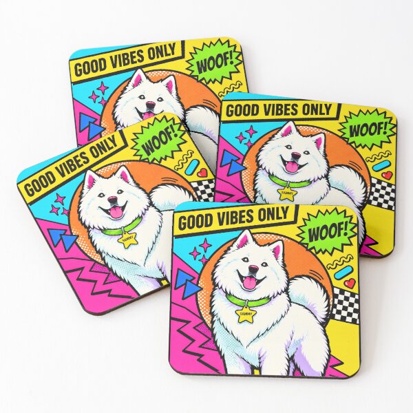 Item preview, Samoyed PopArt - Good Vibes Only designed and sold by TheresaNicole.