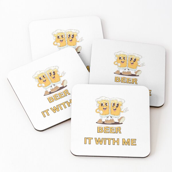 Item preview, Beer It With Me - Funny Beer Pun Illustration designed and sold by CraftyUniverse.