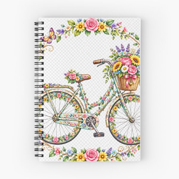 Item preview, Floral bicycle with flower designed and sold by urbanshop7.
