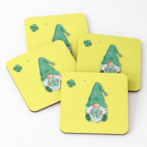 Item preview, cute leprechaun holding a four leaf clover designed and sold by artblonska.