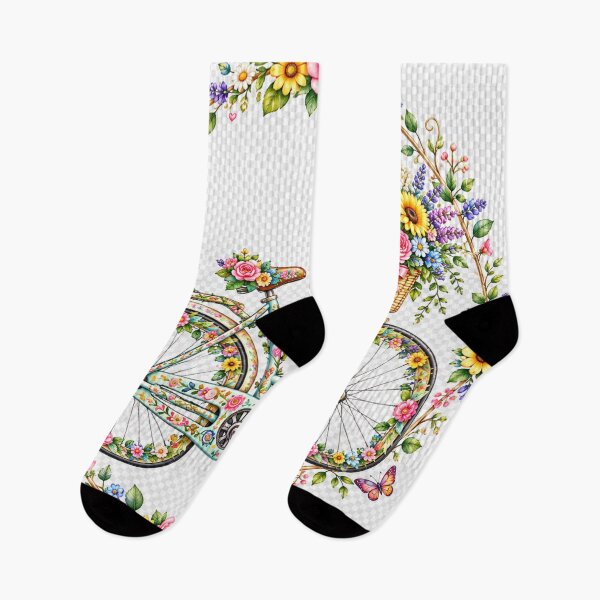 Item preview, Floral bicycle with flower designed and sold by urbanshop7.
