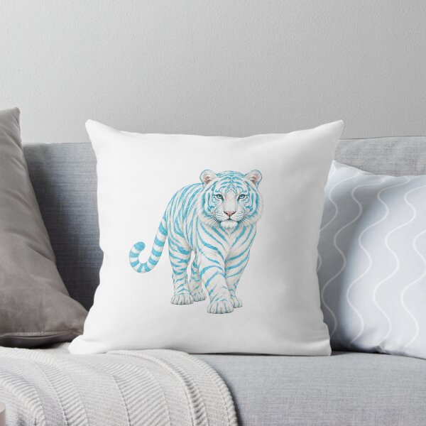 Item preview, White tiger with blue stripes designed and sold by MustangStraya.