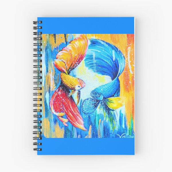 Item preview, Dance of the Betta fish, Harmony in orange and blue designed and sold by ArtVladys.