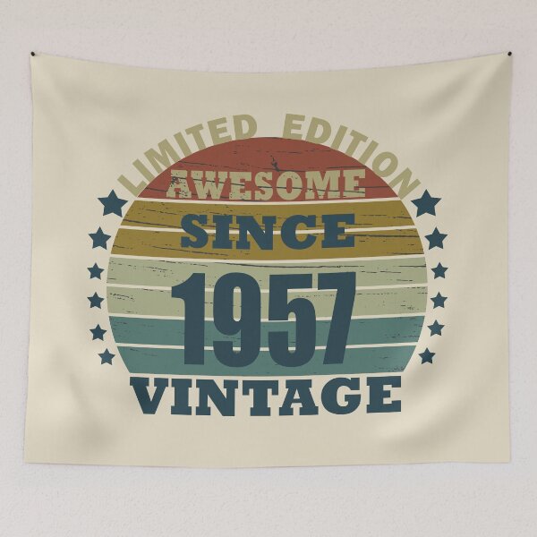 Item preview, Born in 1957 Limited Edition Vintage 70th Birthday Gift designed and sold by Alexaltay.