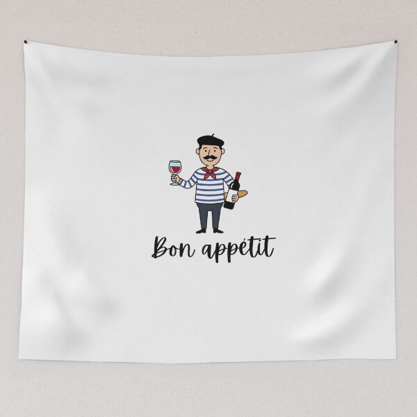 Item preview, Bon Appétit - French Dining Illustration designed and sold by CraftyUniverse.
