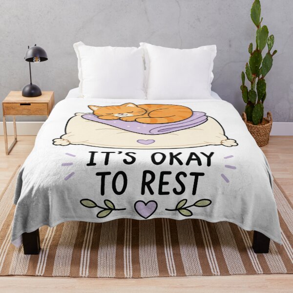 Item preview, It's Okay to Rest – Cute Kawaii Cat Self Care designed and sold by CleanDecor.