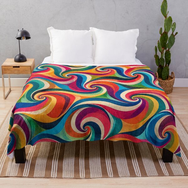 Item preview, Retro Rainbow Psychedelic Swirl Pattern designed and sold by BROHLine Studio.