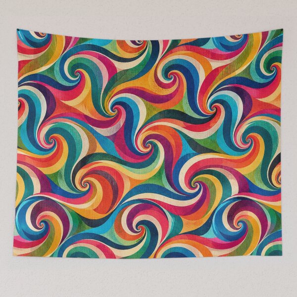 Item preview, Retro Rainbow Psychedelic Swirl Pattern designed and sold by BROHLine Studio.
