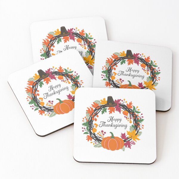 Item preview, Thanksgiving Autumn Wreath with Pilgrim Hat and Pumpkin designed and sold by Affiliora.