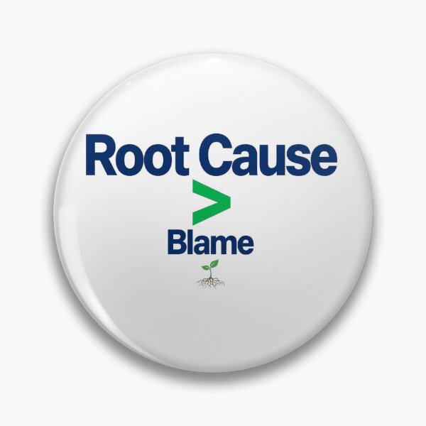 Item preview, Root Cause Over Blame | Process Improvement Sticker designed and sold by LunaAdventurer.
