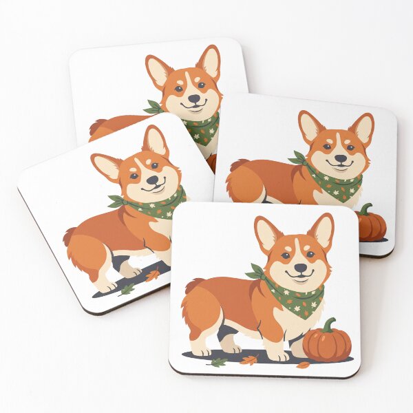 Item preview, Corgi Pumpkin Patrol Autumn Dog Illustration designed and sold by PinkyDona.