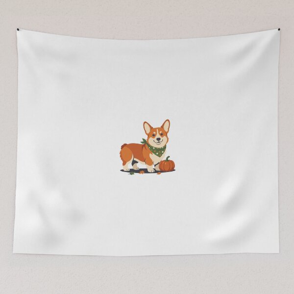 Item preview, Corgi Pumpkin Patrol Autumn Dog Illustration designed and sold by PinkyDona.