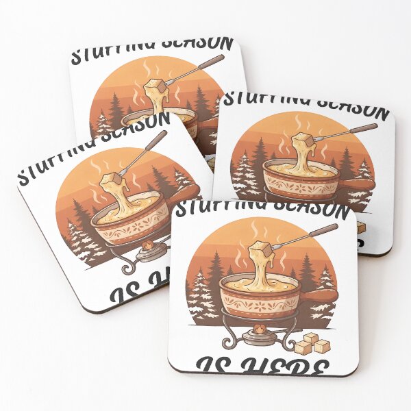 Item preview, Stuffing Season Is Here – Cozy Retro Cheese Fondue designed and sold by mnkyride.