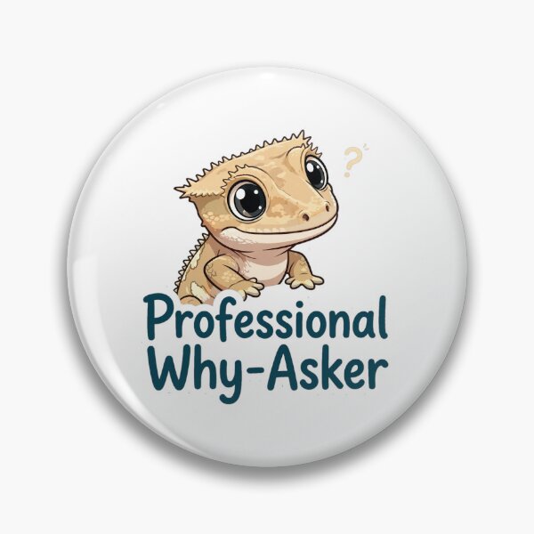 Item preview, Professional Why-Asker | Crested Gecko Kaizen Sticker designed and sold by LunaAdventurer.