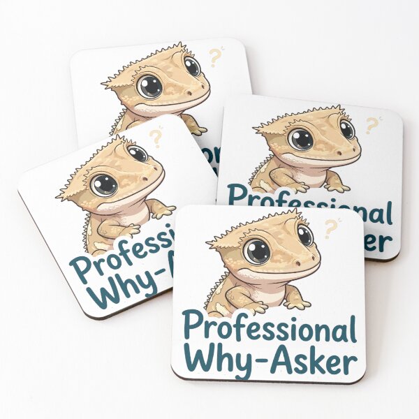 Item preview, Professional Why-Asker | Crested Gecko Kaizen Sticker designed and sold by LunaAdventurer.