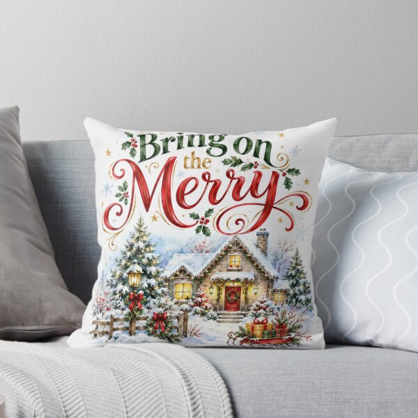 Item preview, Cozy Christmas Cottage with Red Sleigh designed and sold by Maria Dryfhout.