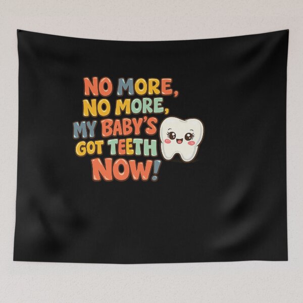 Item preview, No More My Baby's Got Teeth Now, Cute Baby Tooth Teething, Funny Christmas designed and sold by Djikou.