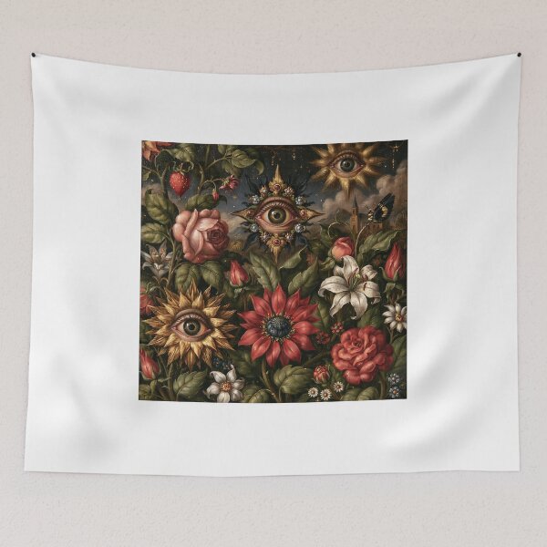 Item preview, Mystical Eyeball Flowers Gothic Botanical Sticker designed and sold by Frenky Stickers.