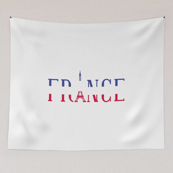 Item preview, France - Blue White Red French Typography designed and sold by CraftyUniverse.