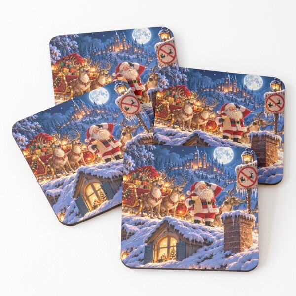 Item preview, Christmas with Santa – No Sleigh Parking! designed and sold by LegademaArt.