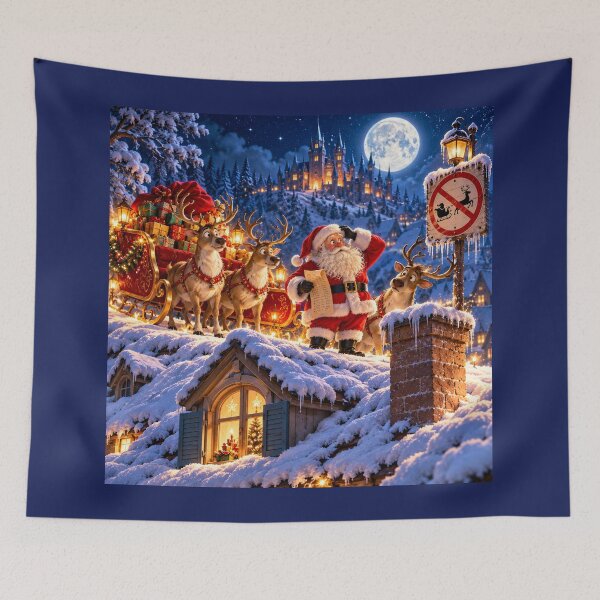 Item preview, Christmas with Santa – No Sleigh Parking! designed and sold by LegademaArt.
