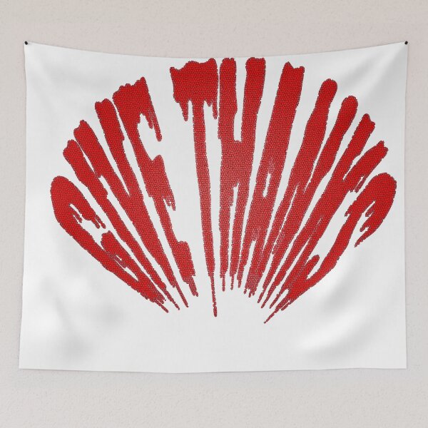 Item preview, Give Thanks Horror Spooky Halloween Design, Creepy Red Dripping Typography Vector Art for Apparel, T-Shirts and POD Merch designed and sold by Carftora786.