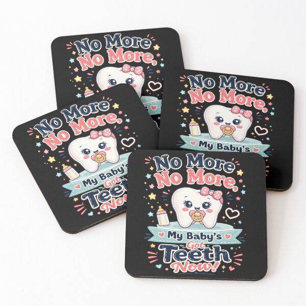 Item preview, No More My Baby's Got Teeth Now, Cute Baby Tooth Teething, Funny Christmas  designed and sold by Djikou.