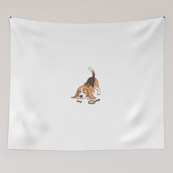 Item preview, Beagle Snack Detective Funny Dog Illustration designed and sold by PinkyDona.