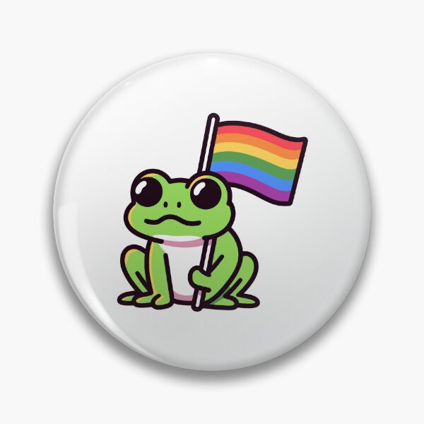 Item preview, Gay Pride Frog - Cute Rainbow Flag Cartoon designed and sold by CraftyUniverse.