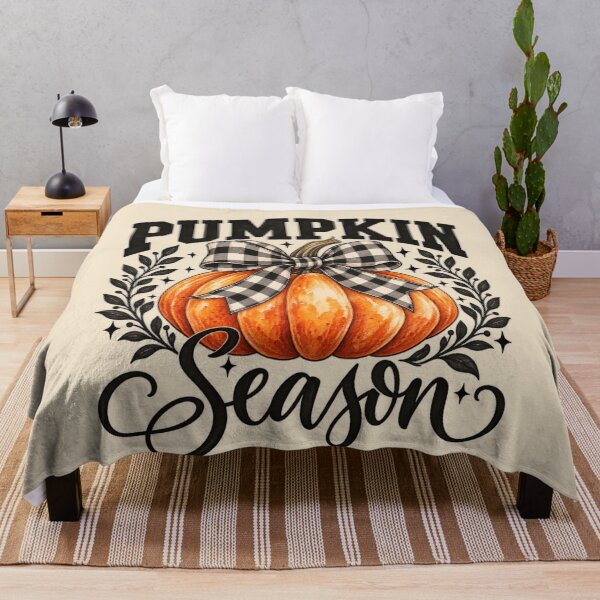 Item preview, Pumpkin Season Watercolor Gingham Bow Rustic Farmhouse Autumn Art designed and sold by AmiGraph.