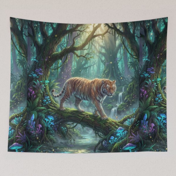 Item preview, Mystical Tiger in an Enchanted Jungle designed and sold by NinelRo.