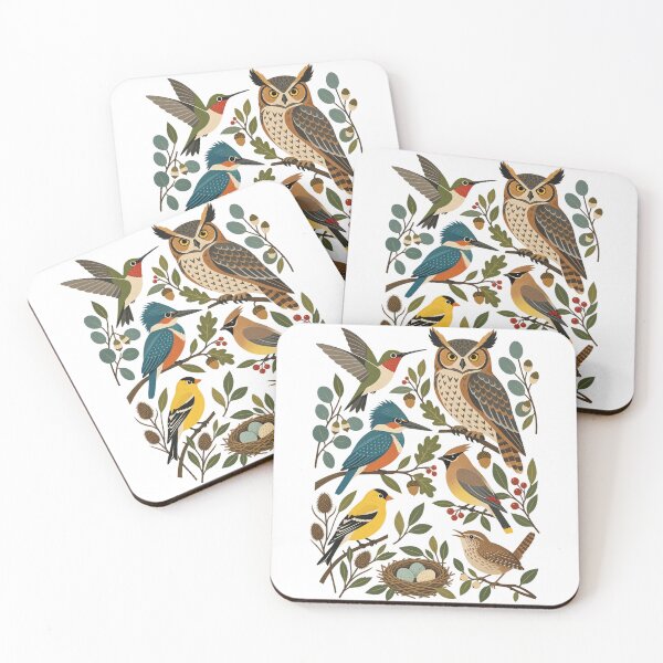 Item preview, Vintage Botanical Birds Field Guide Chart Great Horned Owl Art designed and sold by lamiarte.