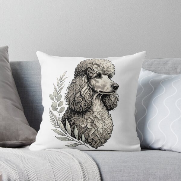 Item preview, Elegant Poodle Botanical Portrait designed and sold by PinkyDona.