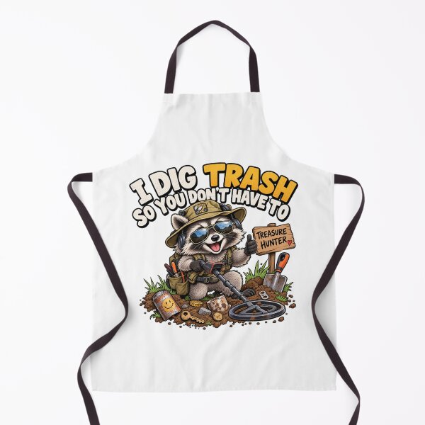 Item preview, Funny Metal Detecting Raccoon – I Dig Trash So You Don't Have To designed and sold by AndrewYoko.