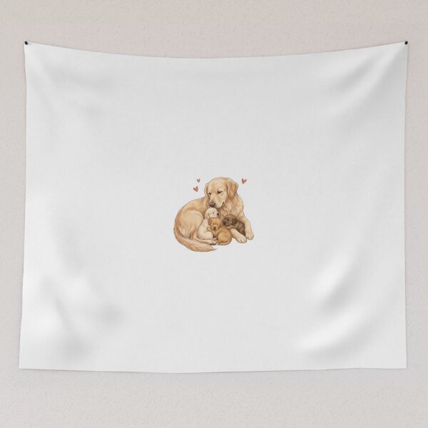 Item preview, Golden Retriever Mom and Puppies Heartwarming Family designed and sold by PinkyDona.