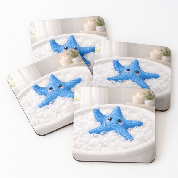 Item preview, Bubbly Blue Starfish Bathtub designed and sold by Sillytoe.