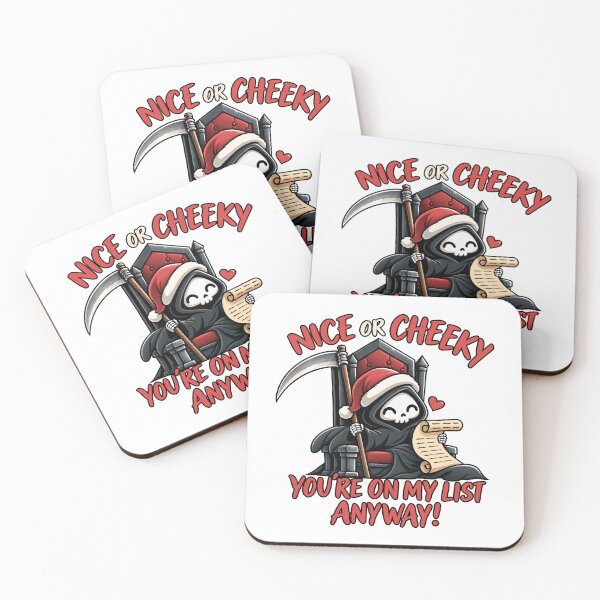 Item preview, Grim reaper Christmas Santa list humor designed and sold by HandicraftArt.